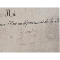 Souvenirs Historiques CADRE EN VERRE    LETTRE ANOBLISSEMENT ETRANGER   CACHET DE CIRE CHARLES X  1824-1830 FRANCE XIXè {PRODUCT