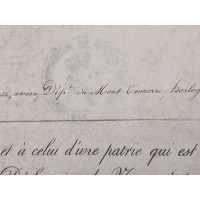 Souvenirs Historiques CADRE EN VERRE    LETTRE ANOBLISSEMENT ETRANGER   CACHET DE CIRE CHARLES X  1824-1830 FRANCE XIXè {PRODUCT