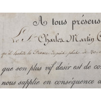 Souvenirs Historiques CADRE EN VERRE    LETTRE ANOBLISSEMENT ETRANGER   CACHET DE CIRE CHARLES X  1824-1830 FRANCE XIXè {PRODUCT