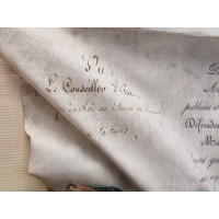 Souvenirs Historiques CADRE EN VERRE    LETTRE ANOBLISSEMENT ETRANGER   CACHET DE CIRE CHARLES X  1824-1830 FRANCE XIXè {PRODUCT