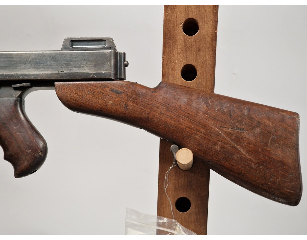 Armes Neutralisées  RARE  PM THOMPSON  Pistolet Mitrailleur  MODEL 1921 monomatricule  NEUTRA DECO UE 2022 CULASSE MOBILE TOMMY 