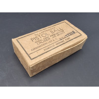 Militaria WW2 BOITE VIDE MUNITION CARTON PARACHUTAGE FRANCE 1944 PISTOL BALL CALIBER 45 ACP COLT 1911 EVANSVILLE ORNANCE PLANT {