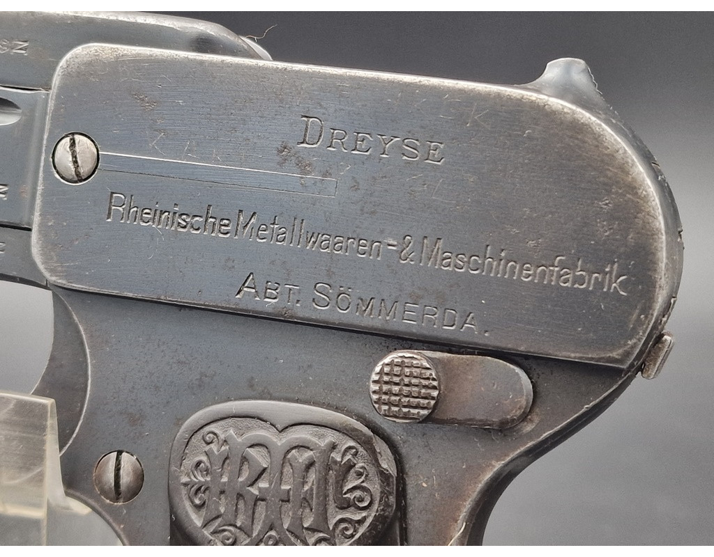 Armes Catégorie B PISTOLET DREYSE MODEL 1907 CALIBRE 7.65 BROWNING {PRODUCT_REFERENCE} - 2