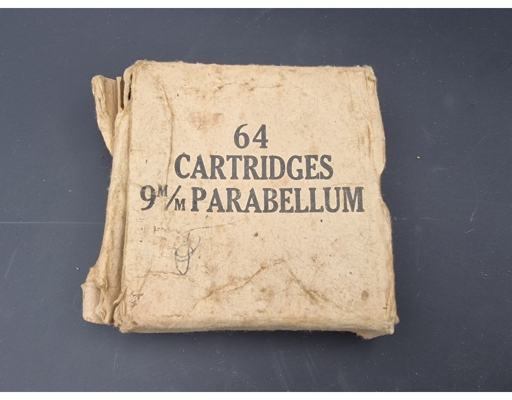 Militaria BOITE CARTON  CANADA  WW2  9MM PARABELLUM PARACHUTAGE FRANCE 1944 {PRODUCT_REFERENCE} - 1