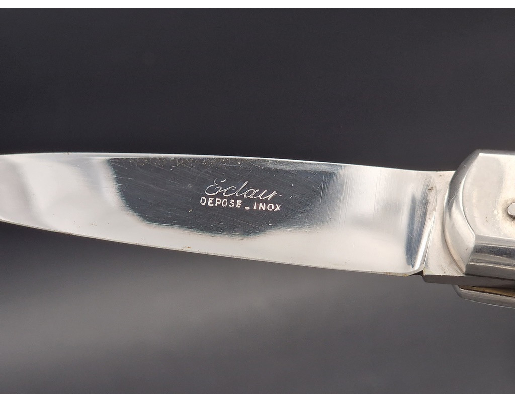 Coutellerie & Divers RARE COUTEAU AUTOMATIQUE L'ECLAIR BREVET DEPOSE INOX {PRODUCT_REFERENCE} - 9