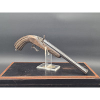 Armes de Poing FLOBERT INVENTEUR BREVETE A PARIS  COFFRET PISTOLET DE TIR DE SALON CALIBRE 22 Flobert ANNULAIRE - FRANCE XIXè {P