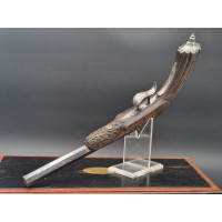 Armes de Poing FLOBERT INVENTEUR BREVETE A PARIS  COFFRET PISTOLET DE TIR DE SALON CALIBRE 22 Flobert ANNULAIRE - FRANCE XIXè {P