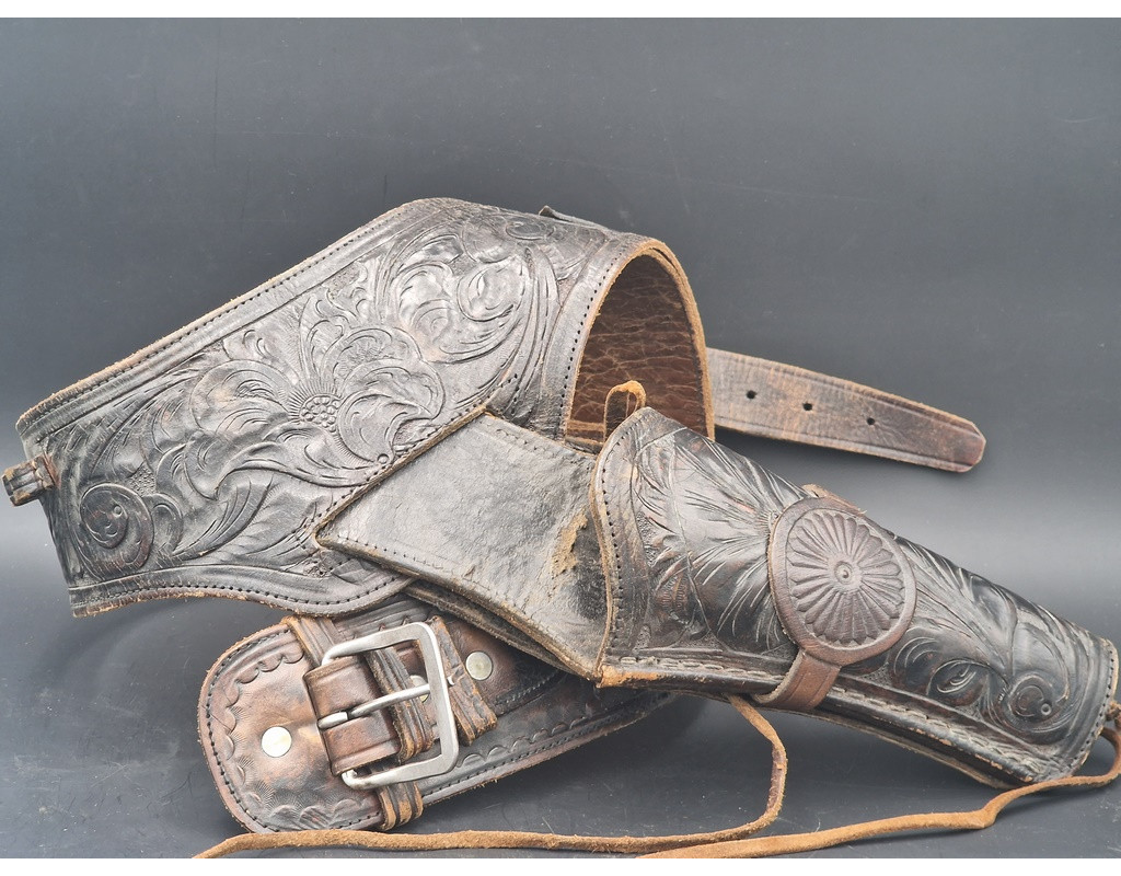 Militaria HOSTER CUIR  MEXICAIN  COLT SAA  1873 SINGLE ACTION ARMY {PRODUCT_REFERENCE} - 4