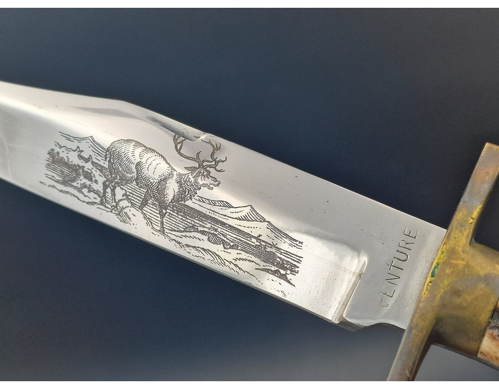 Coutellerie & Divers BOWIE KNIFE HUNTING COUTEAU VENTURE H.M SLATER SHEFFIELD USA XIXè {PRODUCT_REFERENCE} - 6