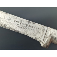 Coutellerie & Divers COUTEAU DROIT FIXE  US CIVIL WAR  GUERRE DE SECESSION 1860 BRIDGE COUTELLERY ST LOUIS N°B650 - USA XIXè {PR