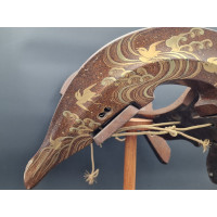 Art du Japon SELLE SAMOURAI  KURA EN BOIS LAQUE NASHIJI DECOR EN TAKAMAKI-E  -  JAPON EDO XIXè {PRODUCT_REFERENCE} - 2