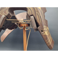 Art du Japon SELLE KURA  DE CAVALIER SAMOURAI   EN BOIS LAQUE NASHIJI DECOR EN TAKAMAKI-E  -  JAPON EDO XIXè {PRODUCT_REFERENCE}