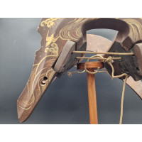 Art du Japon SELLE KURA  DE CAVALIER SAMOURAI   EN BOIS LAQUE NASHIJI DECOR EN TAKAMAKI-E  -  JAPON EDO XIXè {PRODUCT_REFERENCE}