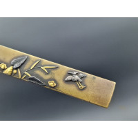 Catalogue Magasin KOZUKA SABRE JAPONAIS TANTO WAKIZASHI KATANA GRUE BAMBOU LOTUS  - JAPON PERIODE EDO XIXè {PRODUCT_REFERENCE} -