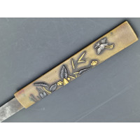 Catalogue Magasin KOZUKA SABRE JAPONAIS TANTO WAKIZASHI KATANA GRUE BAMBOU LOTUS  - JAPON PERIODE EDO XIXè {PRODUCT_REFERENCE} -