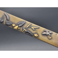 Catalogue Magasin KOZUKA SABRE JAPONAIS TANTO WAKIZASHI KATANA GRUE BAMBOU LOTUS  - JAPON PERIODE EDO XIXè {PRODUCT_REFERENCE} -