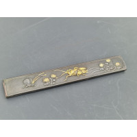 Art du Japon KOZUKA SABRE JAPONAIS TANTO WAKIZASHI KATANA INSECTES CRIQUETS FLEURS  - JAPON PERIODE EDO XIXè {PRODUCT_REFERENCE}