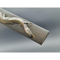 Art du Japon KOZUKA LEZARD SHAKUDO NANAKO HIROMICHI  SABRE JAPONAIS TANTO WAKIZASHI KATANA   - JAPON PERIODE EDO XIXè {PRODUCT_R