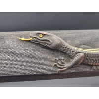 Art du Japon KOZUKA LEZARD SHAKUDO NANAKO HIROMICHI  SABRE JAPONAIS TANTO WAKIZASHI KATANA   - JAPON PERIODE EDO XIXè {PRODUCT_R