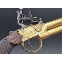 Armes de Poing PISTOLET A SILEX DOUBLE CANONS SELECTIF  par AUTE à PARIS vers 1820 - France XIXè {PRODUCT_REFERENCE} - 4