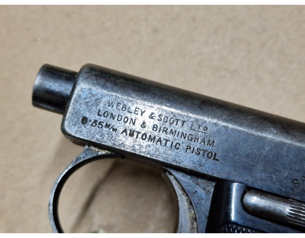 Armes Catégorie B PISTOLET   WEBLEY 1907   CALIBRE 6.35 BROWNING {PRODUCT_REFERENCE} - 3