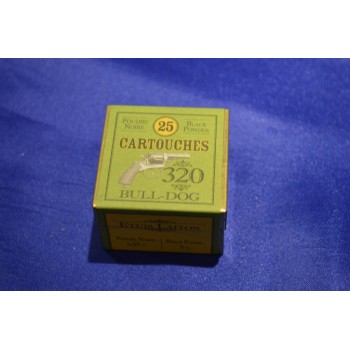 BOITE DE 25 CARTOUCHES MUNITION CALIBRE 320 BULLDOG REVOLVER
