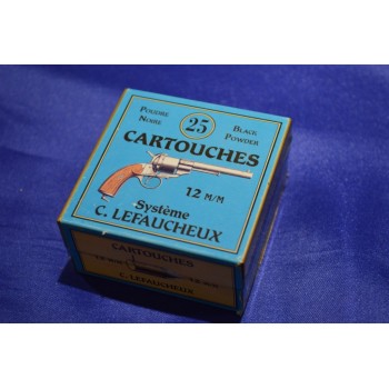 BOITE DE 25 CARTOUCHES MUNITION DE RECHARGEMENT - CALIBRE 12mm A BROCHE