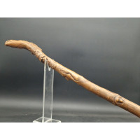 ANTIQUITES ART POPULAIRE CANNE DE MARCHE EN BOIS SCULPTEE  - FRANCE XIXè {PRODUCT_REFERENCE} - 13
