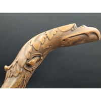 ANTIQUITES ART POPULAIRE CANNE DE MARCHE EN BOIS SCULPTEE  - FRANCE XIXè {PRODUCT_REFERENCE} - 16