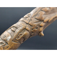 ANTIQUITES ART POPULAIRE CANNE DE MARCHE EN BOIS SCULPTEE  - FRANCE XIXè {PRODUCT_REFERENCE} - 11