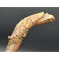 ANTIQUITES ART POPULAIRE CANNE DE MARCHE EN BOIS SCULPTEE  - FRANCE XIXè {PRODUCT_REFERENCE} - 12