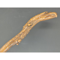 ANTIQUITES ART POPULAIRE CANNE DE MARCHE EN BOIS SCULPTEE  - FRANCE XIXè {PRODUCT_REFERENCE} - 6