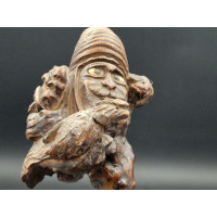 ANTIQUITES ART POPULAIRE CANNE DE MARCHE EN BOIS SCULPTEE  - FRANCE XIXè {PRODUCT_REFERENCE} - 7