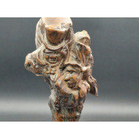 ANTIQUITES ART POPULAIRE CANNE DE MARCHE EN BOIS SCULPTEE  - FRANCE XIXè {PRODUCT_REFERENCE} - 22