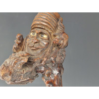 ANTIQUITES ART POPULAIRE CANNE DE MARCHE EN BOIS SCULPTEE  - FRANCE XIXè {PRODUCT_REFERENCE} - 3