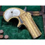LUXUEUX PISTOLET REMINGTON DOUBLE DERRINGER Gravé Doré en COFFRET  Calibre 41RF RIMFIRE - US XIXè