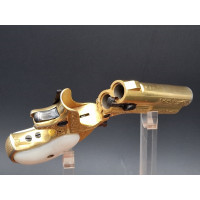 Catalogue Magasin LUXUEUX PISTOLET REMINGTON DOUBLE DERINGER Gravé Doré en COFFRET  Calibre 41RF RIMFIRE - US XIXè {PRODUCT_REFE