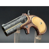 Armes de Poing LUXUEUX PISTOLET REMINGTON DOUBLE DERINGER Gravé Doré en COFFRET  Calibre 41RF  RIMFIRE - US XIXè {PRODUCT_REFERE