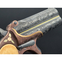 Catalogue Magasin LUXUEUX PISTOLET REMINGTON DOUBLE DERRINGER Gravé Doré en COFFRET  Calibre 41RF  RIMFIRE - US XIXè {PRODUCT_RE