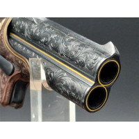 Catalogue Magasin LUXUEUX PISTOLET REMINGTON DOUBLE DERRINGER Gravé Doré en COFFRET  Calibre 41RF  RIMFIRE - US XIXè {PRODUCT_RE