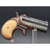 Catalogue Magasin LUXUEUX PISTOLET REMINGTON DOUBLE DERRINGER Gravé Doré en COFFRET  Calibre 41RF  RIMFIRE - US XIXè {PRODUCT_RE