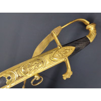 Archives  SABRE DE LUXE D'OFFICIER SUPERIEUR DE MARINE à GODRONS EPOQUE CONSULAT - FRANCE PREMIER EMPIRE {PRODUCT_REFERENCE} - 1