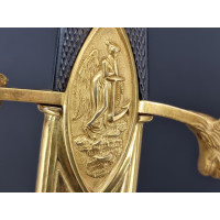 Archives  SABRE DE LUXE D'OFFICIER SUPERIEUR DE MARINE à GODRONS EPOQUE CONSULAT - FRANCE PREMIER EMPIRE {PRODUCT_REFERENCE} - 2