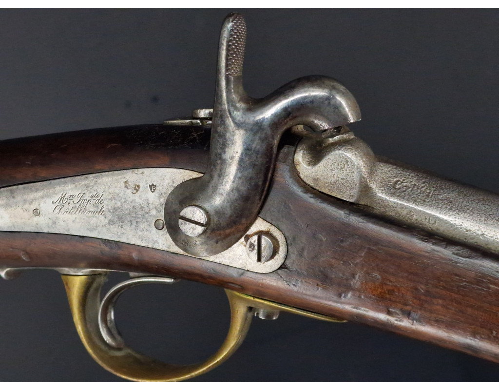 Armes Longues CARABINE DE GENDARMERIE MODELE 1857 MANUFACTURE IMPERIALE DE CHATELLERAULT 1861 - FRANCE SECOND EMPIRE {PRODUCT_RE