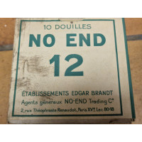 Cartouches classées 1 BOITE DE 10 DOUILLES ALUMINIUM DE CHASSE   NO END CALIBRE 12 / 70 Amorcées  BRANDT PARIS {PRODUCT_REFERENC