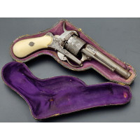 Armes de Poing REVOLVER DE LUXE  CALIBRE 7mm  A BROCHE SYSTEME LEFAUCHEUX - BELGIQUE XIXè {PRODUCT_REFERENCE} - 1