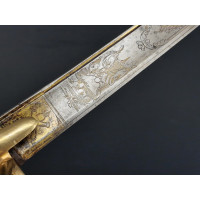 Armes Blanches SABRE OFFICIER D'ARTILLERIE MODELE AN IX À LA CHASSEUR MANUFACTURE IMPÉRIALE DU KLINGENTHAL  - FRANCE CENTS JOURS