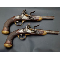 Armes de Poing PAIRE PISTOLET A SILEX   DE LA MARINE MARCHANDE   MODELE 1816  précoces  -  FRANCE RESTAURATION {PRODUCT_REFERENC