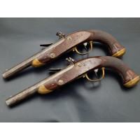 Armes de Poing PAIRE PISTOLET A SILEX  DE LA MARINE MARCHANDE   MODELE 1816  précoces  -  FRANCE RESTAURATION {PRODUCT_REFERENCE