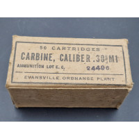 Militaria WW2 BOITE VIDE MUNITION CARTON PARACHUTAGE FRANCE 1944  CALIBER 30M1  USM1 {PRODUCT_REFERENCE} - 2